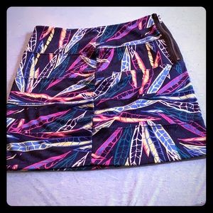 Tropical pencil skirt with zipper